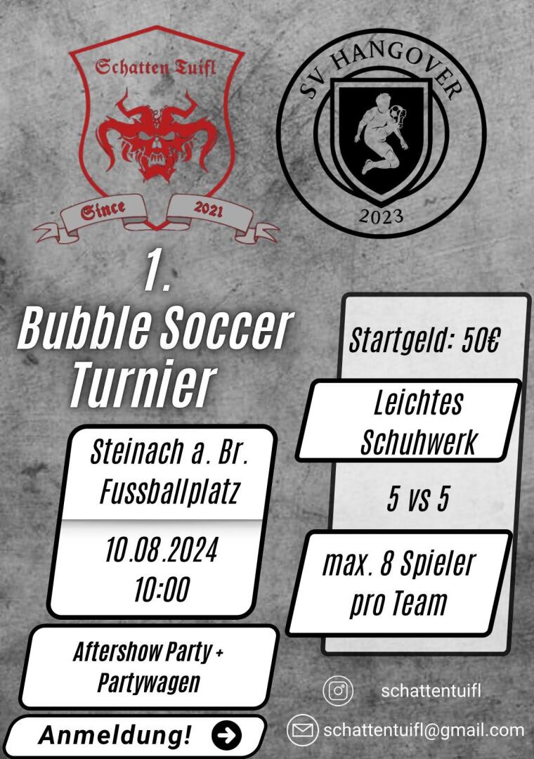 Flyer Bubble Soccer Turnier, Schattentuifl